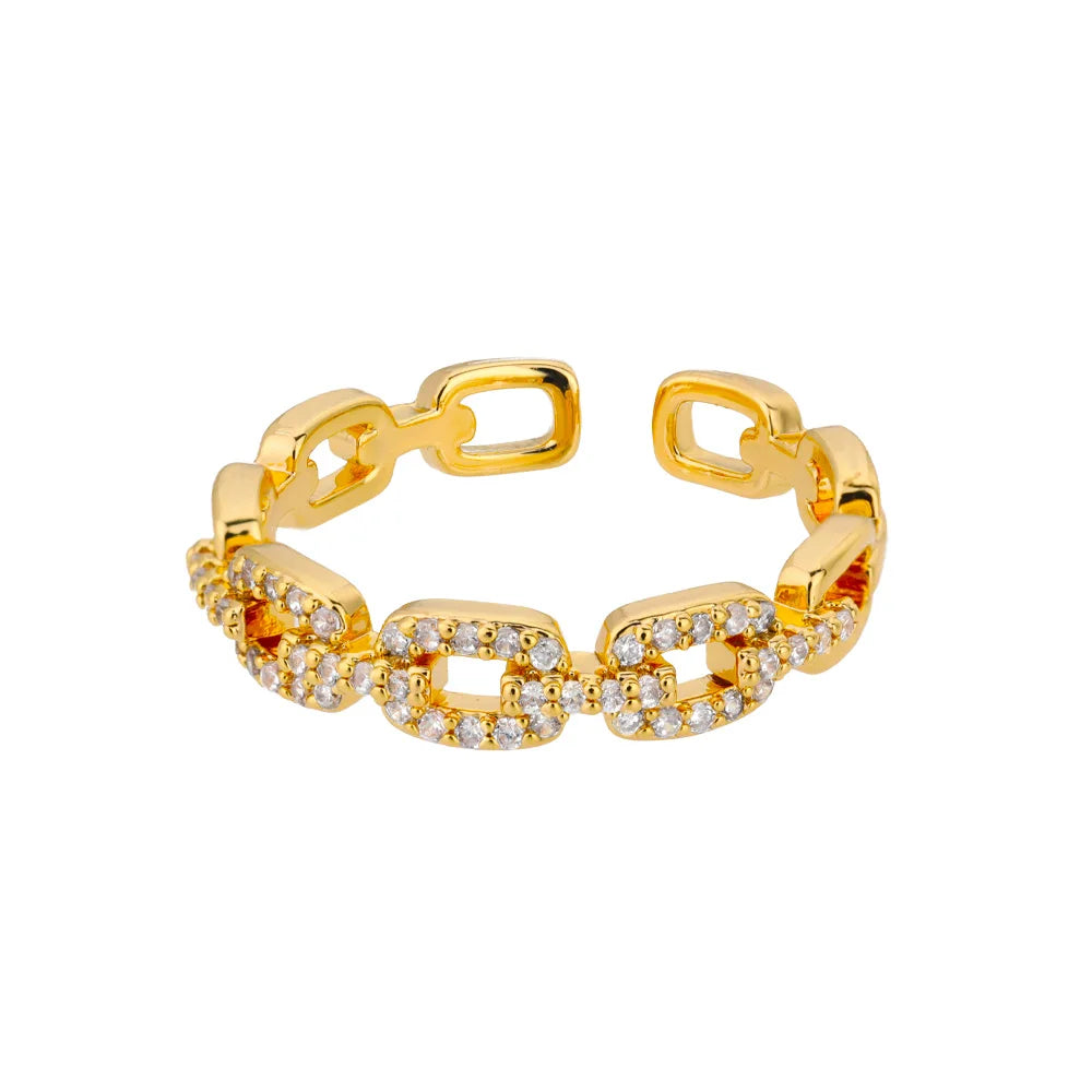 LuxeLink Diamond Chain Ring