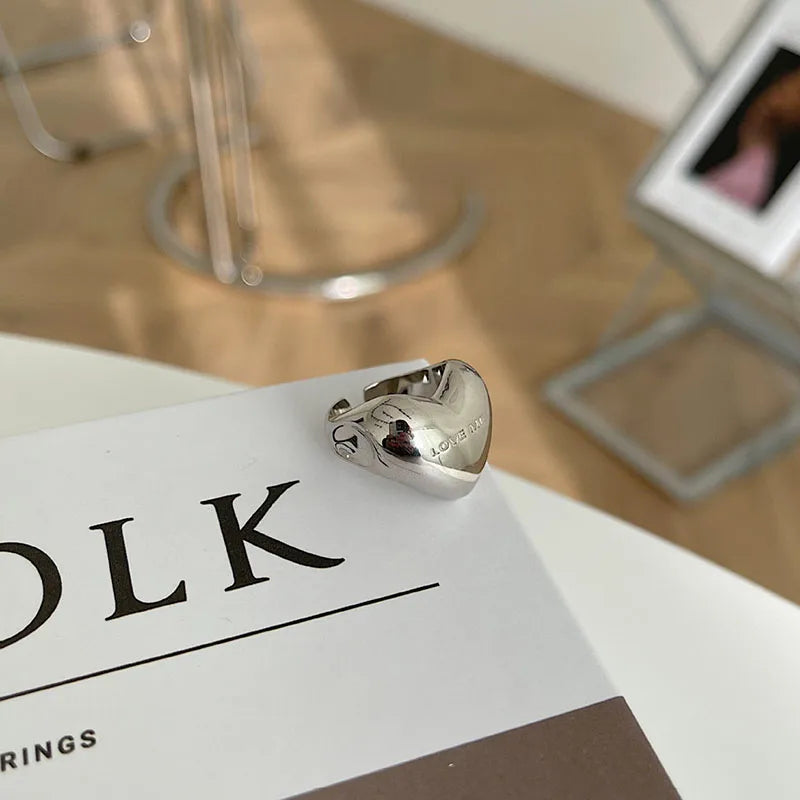 Love Note Heart Signet Ring