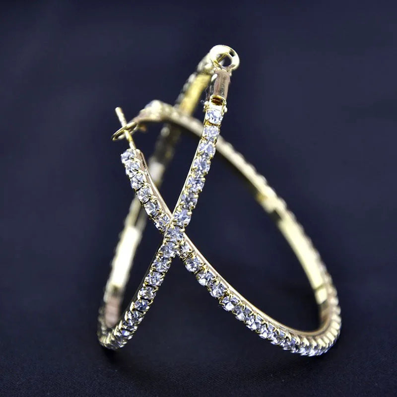 CrystalCross Luxe Hoop Earrings