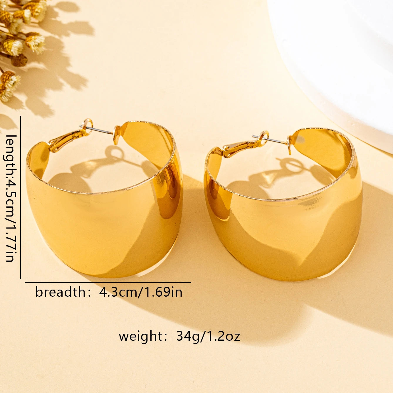 Bold Luxe Sculpted Hoop Earrings