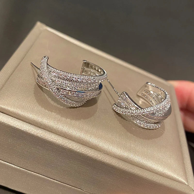 Crystal Wave Luxe Earrings