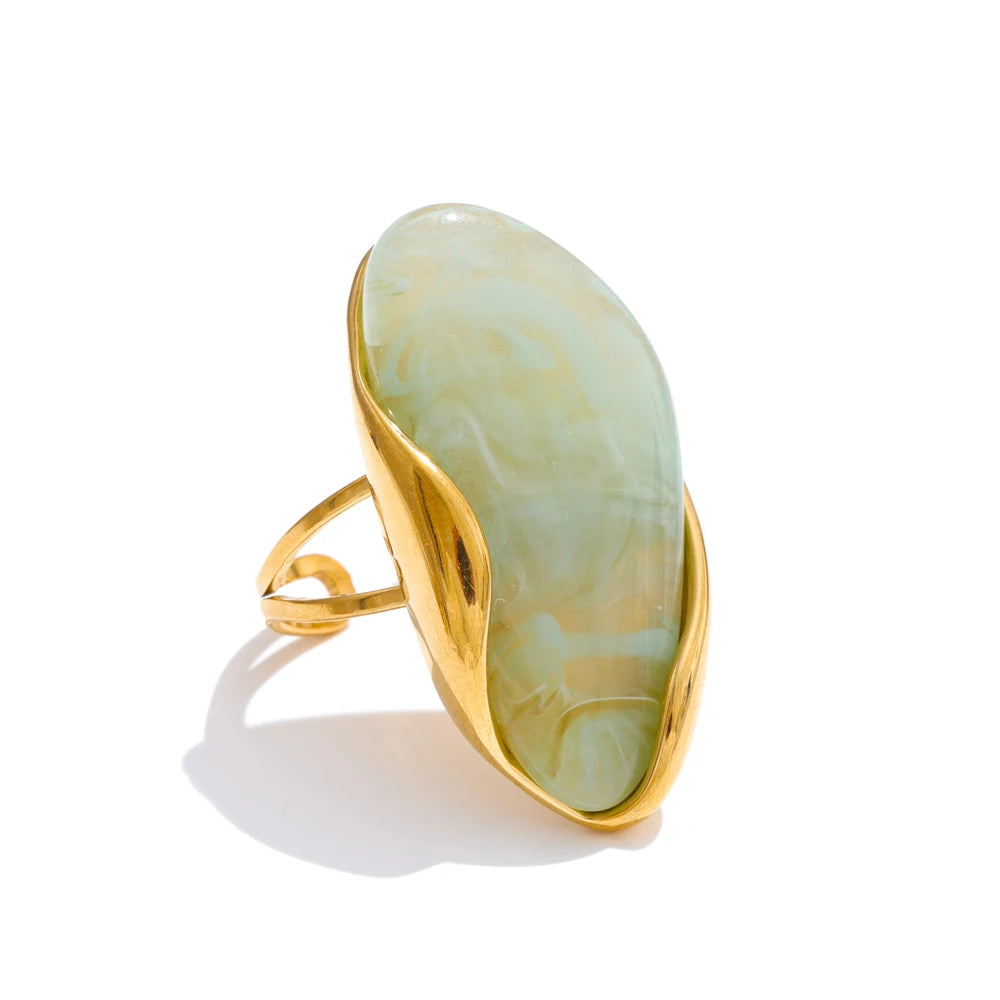 Aurora Stone Sculpted Statement Ring