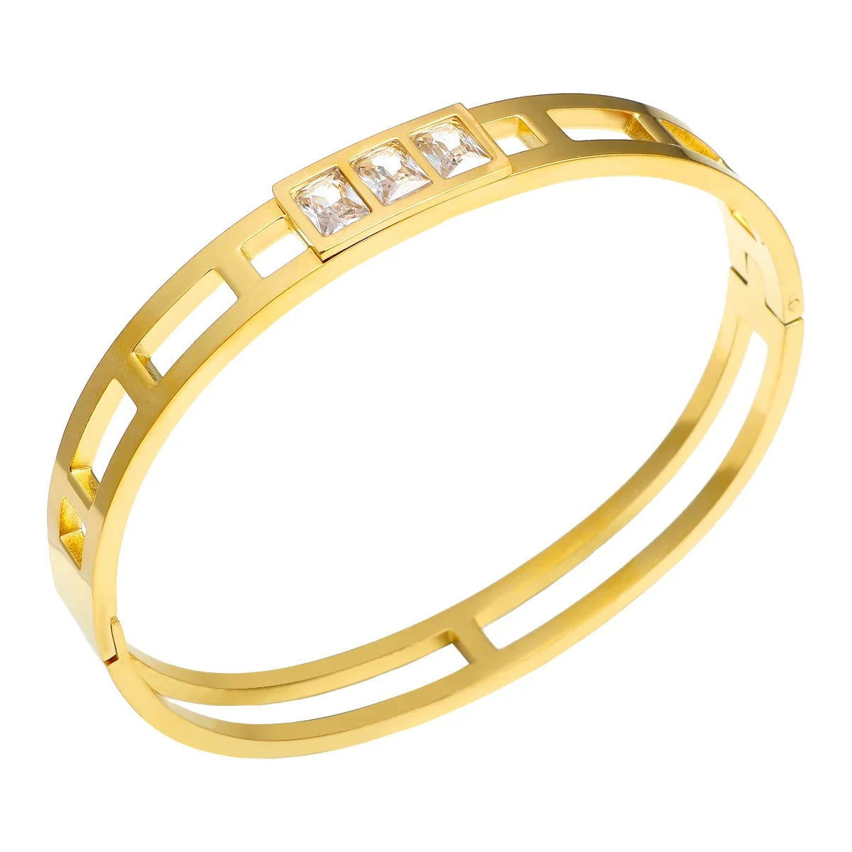 Luxe Geo Crystal Bangle