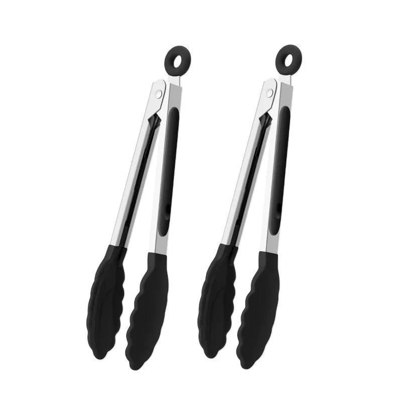 GripEase Silicone Kitchen Tongs Set