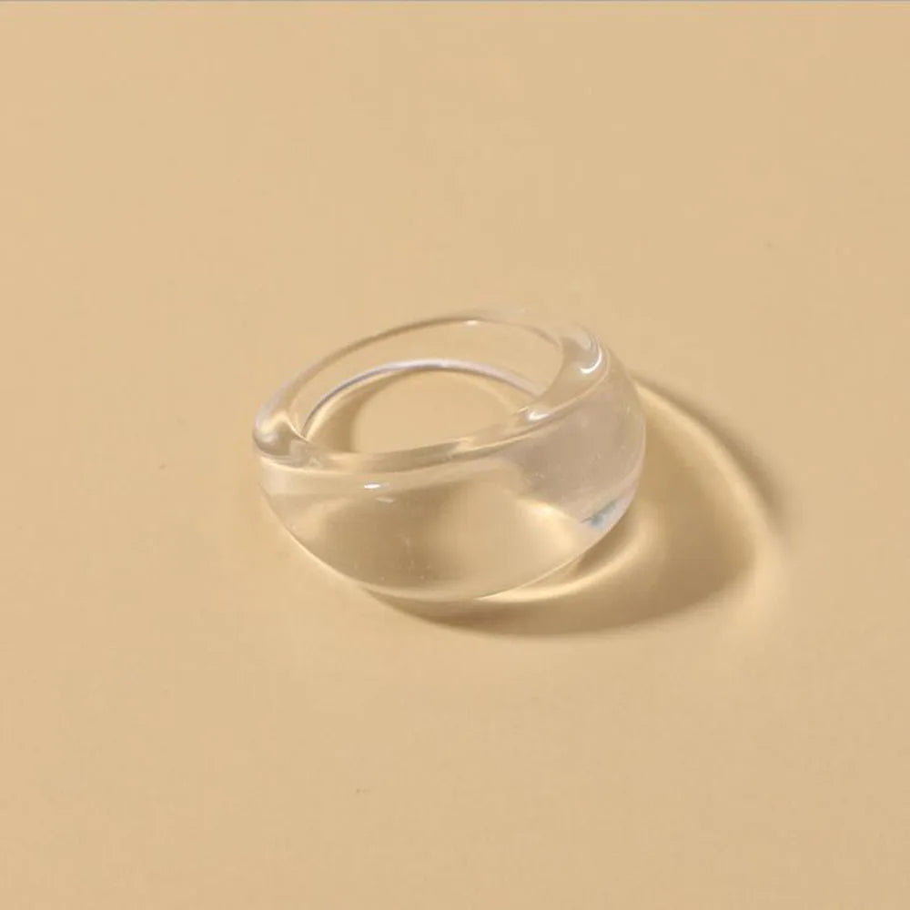 CreamStone Minimalist Dome Ring