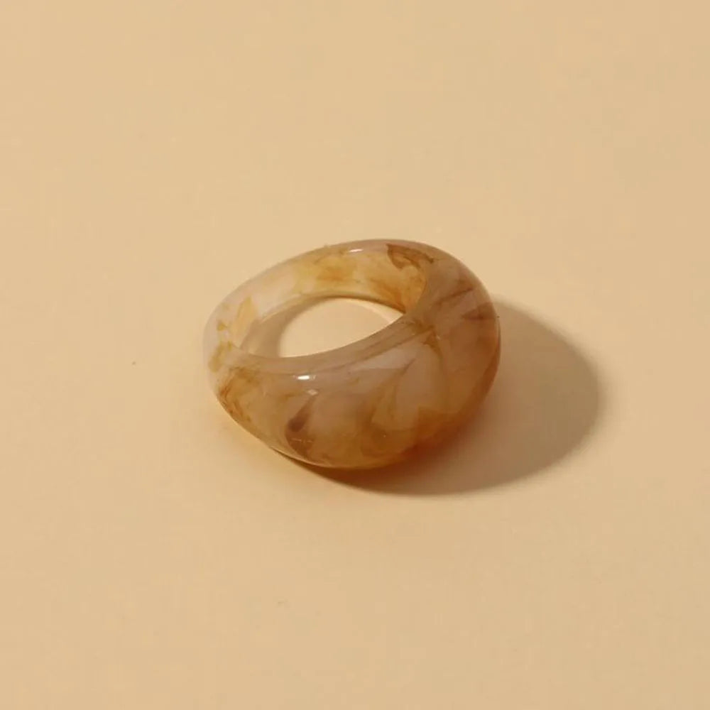 CreamStone Minimalist Dome Ring
