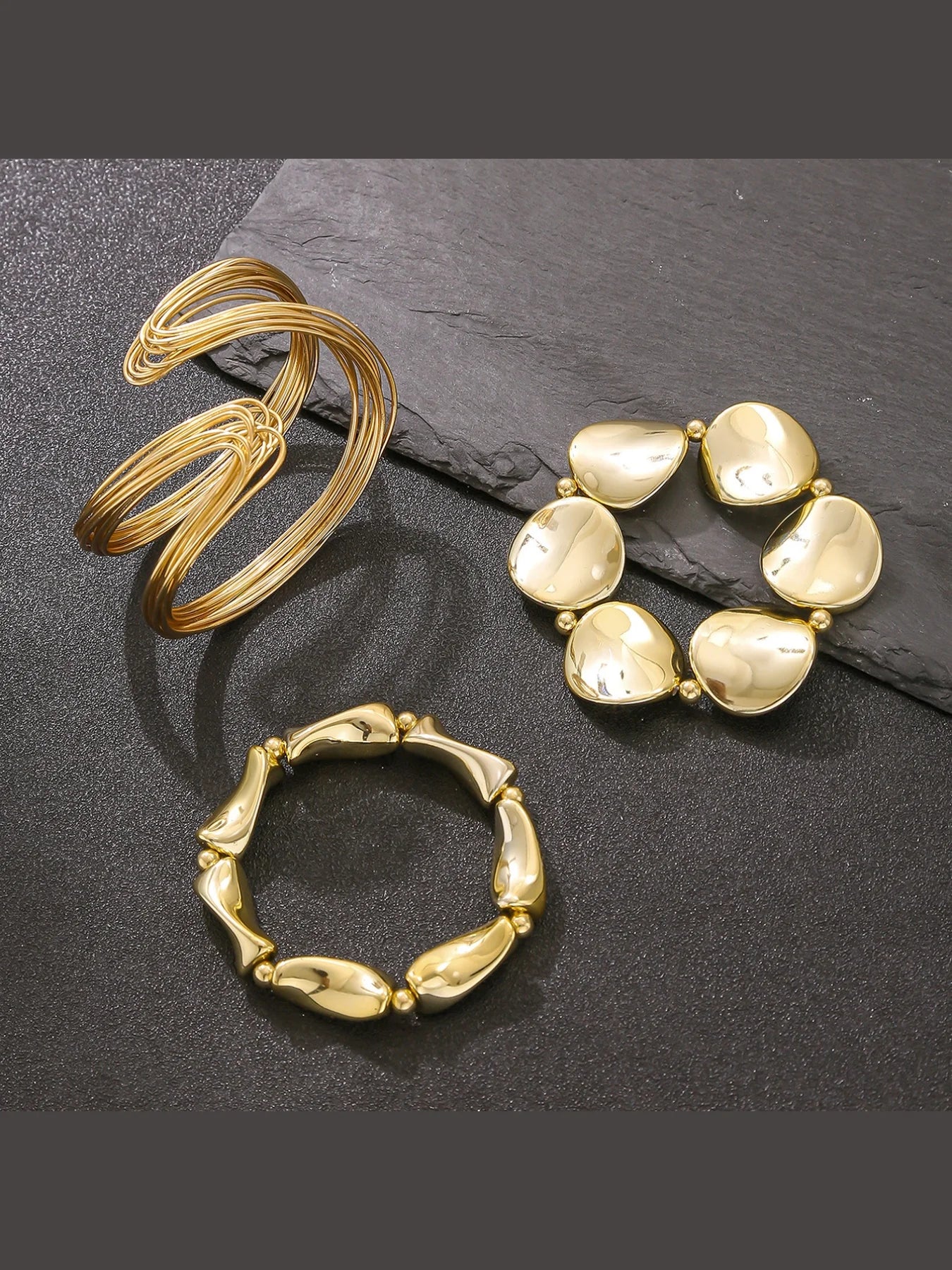 Aurora Gold Sculpted Cuff Bracelet