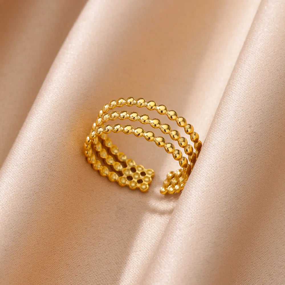 Golden Aura Statement Ring Collection