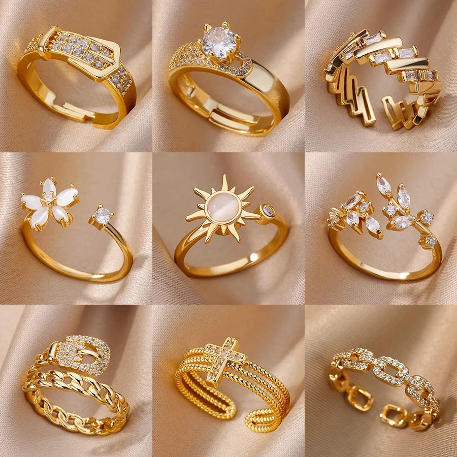 Aurora Luxe Gold Ring Collection