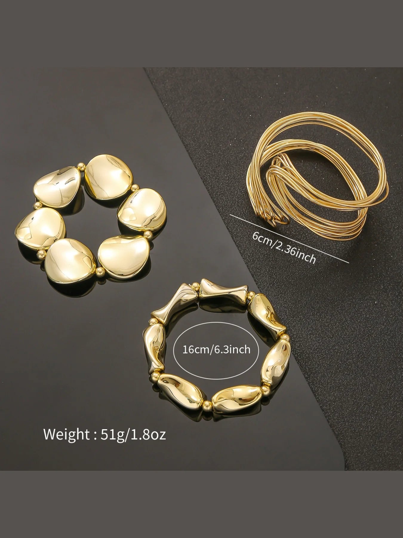Aurora Gold Sculpted Cuff Bracelet