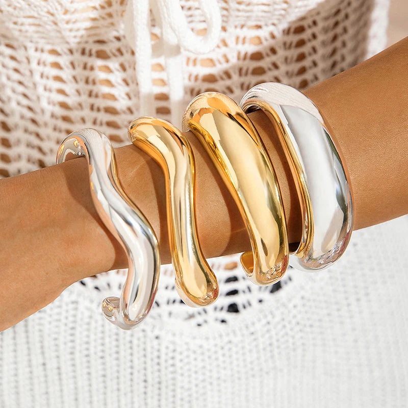 Wavy Luxe Cuff Bracelet