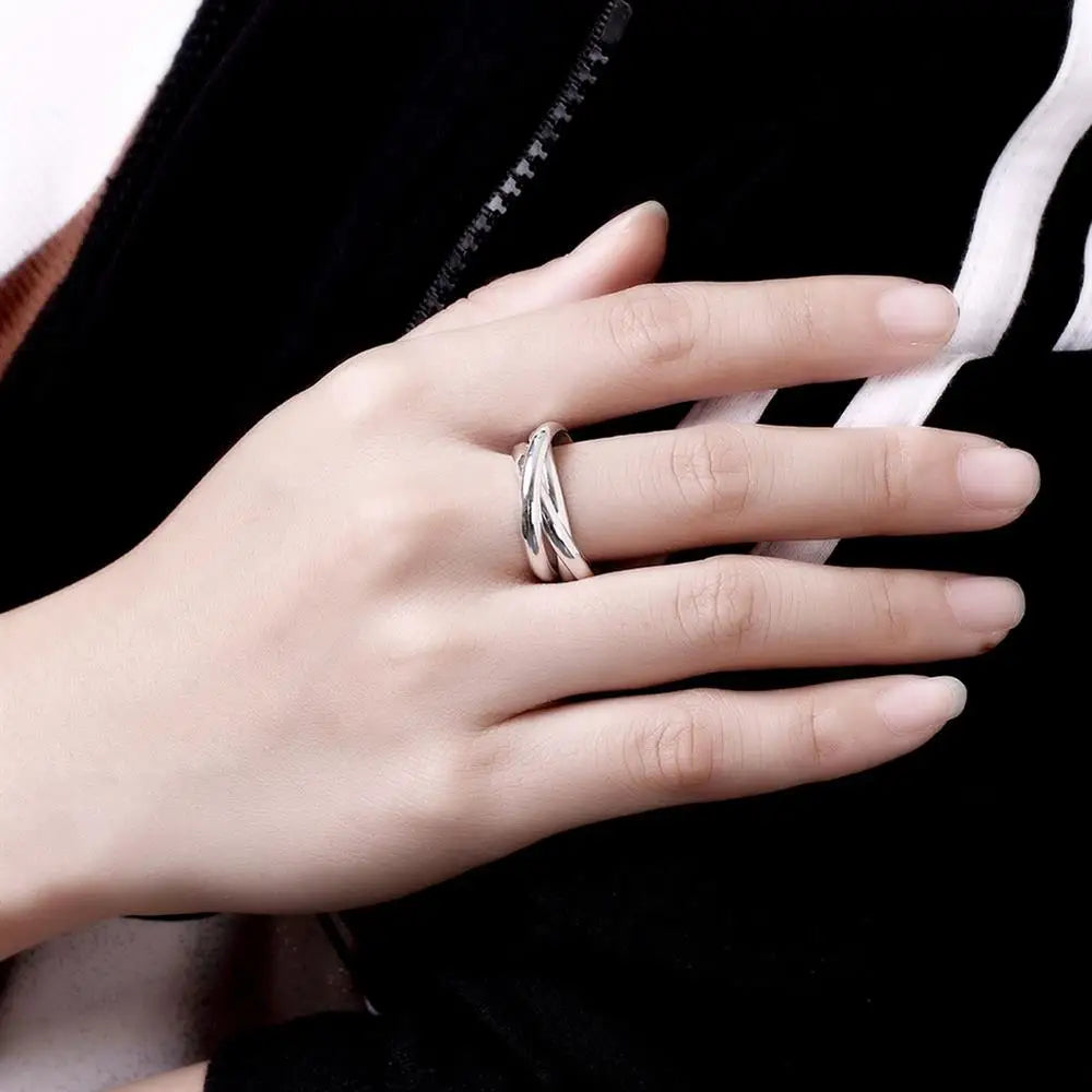 SilverFlow Intertwined Ring