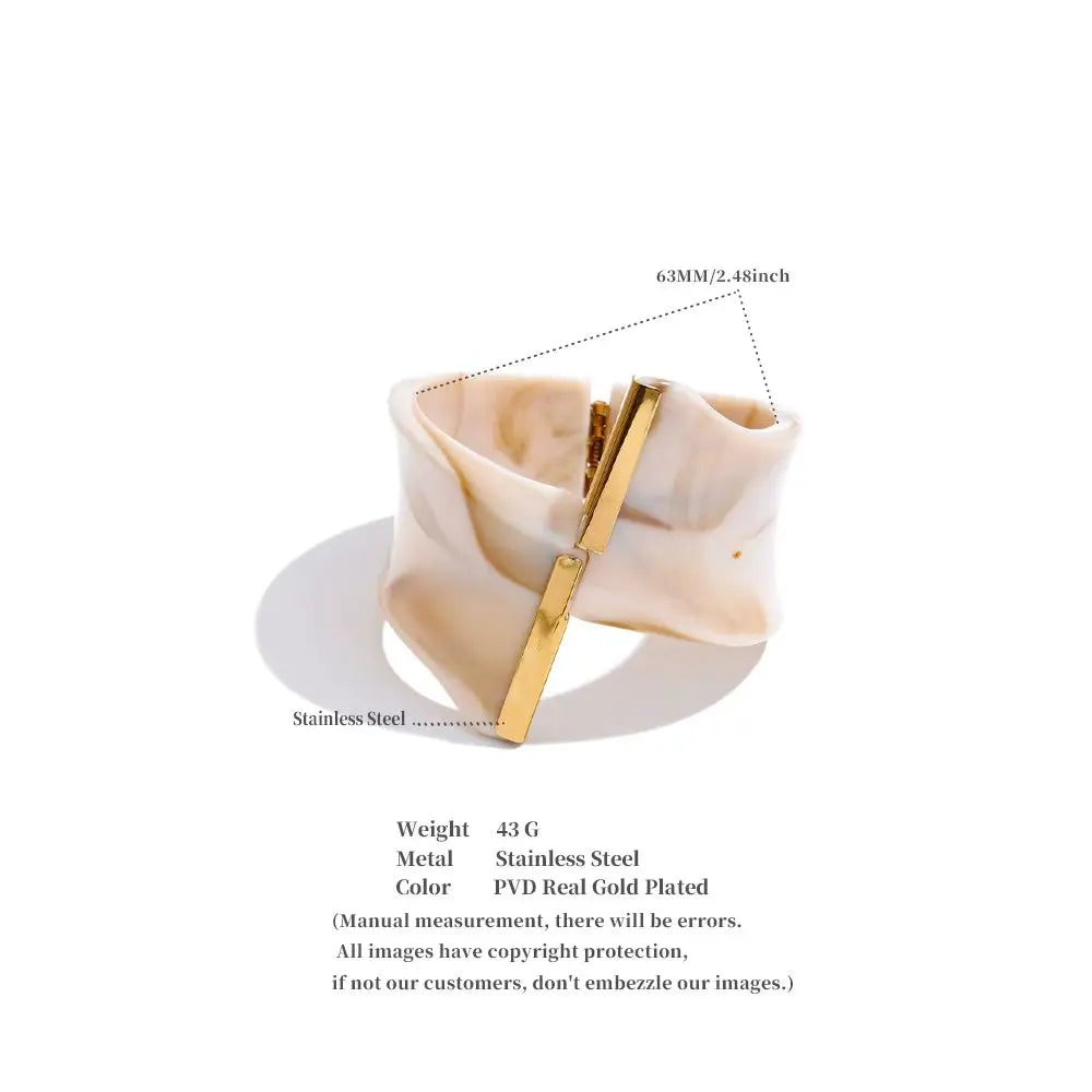 Ivory Wave Statement Cuff