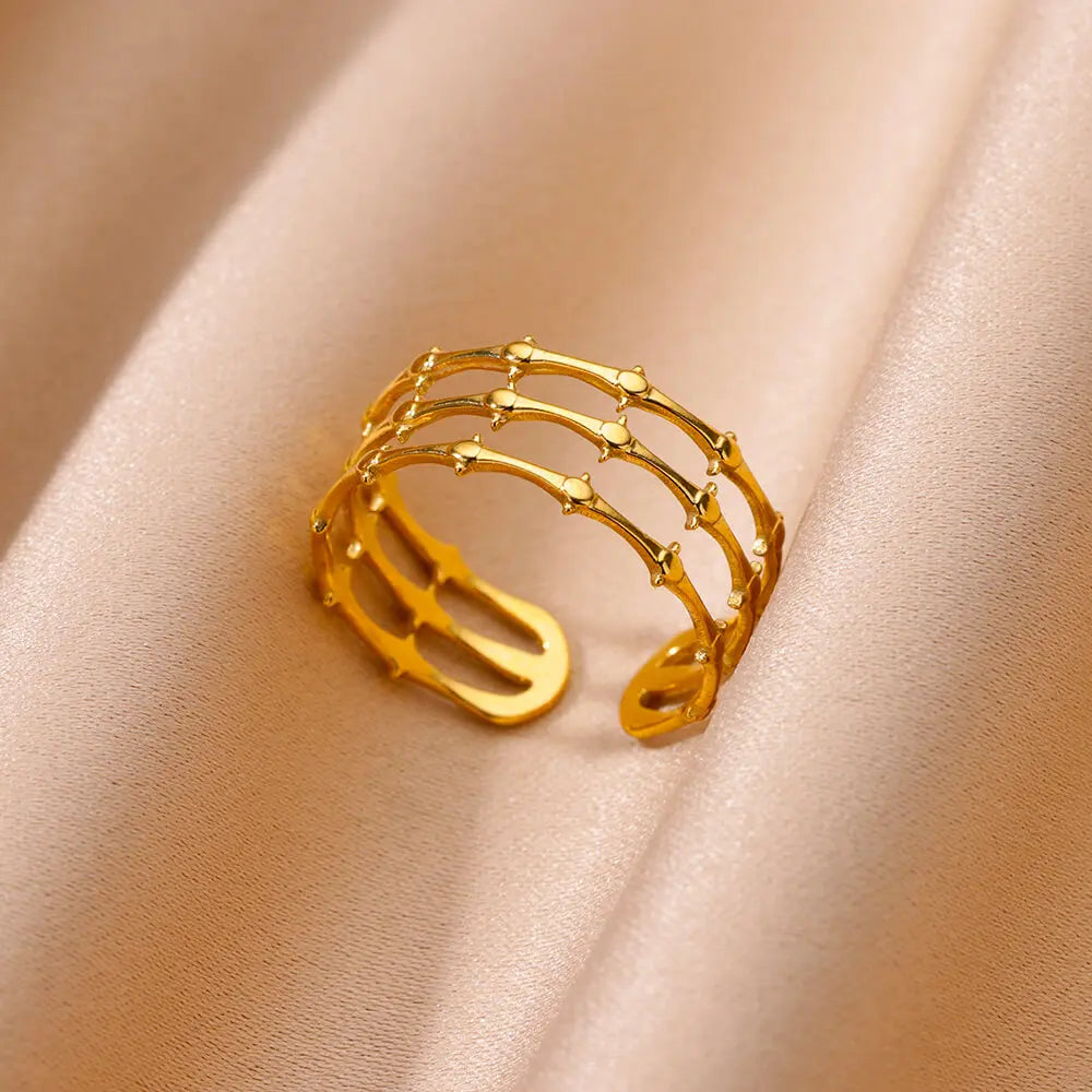 Golden Aura Statement Ring Collection