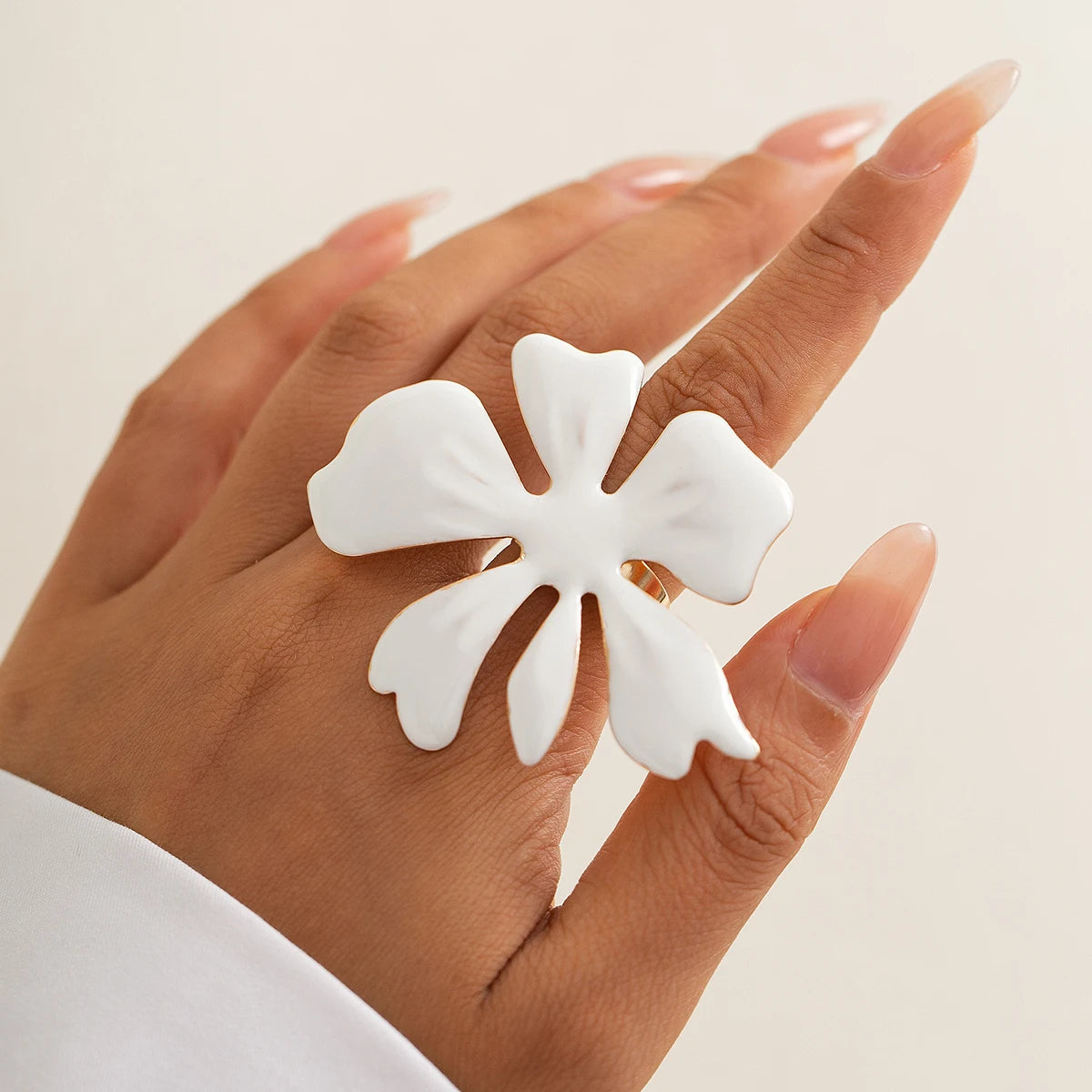 Ivory Bloom Statement Ring