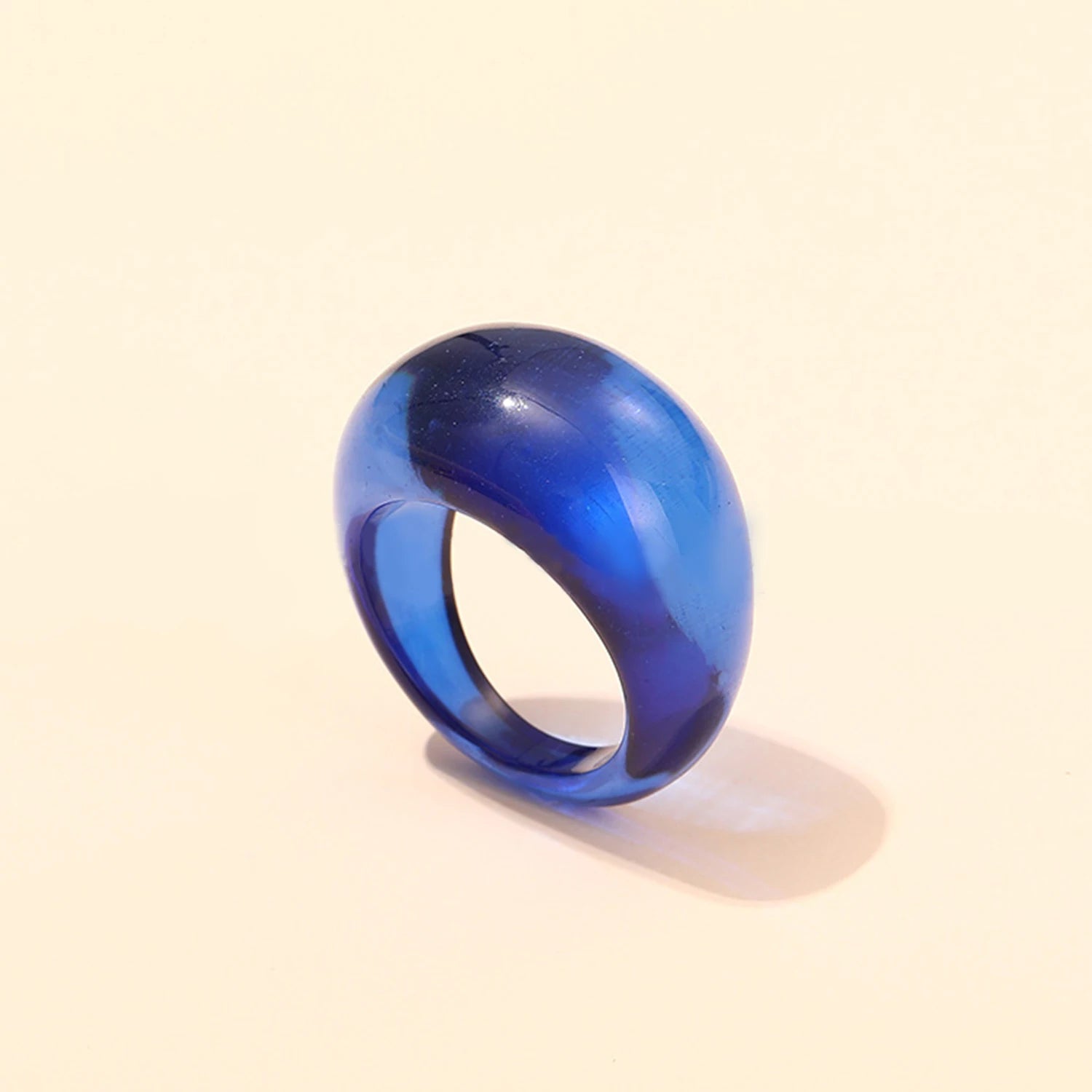 CreamStone Minimalist Dome Ring