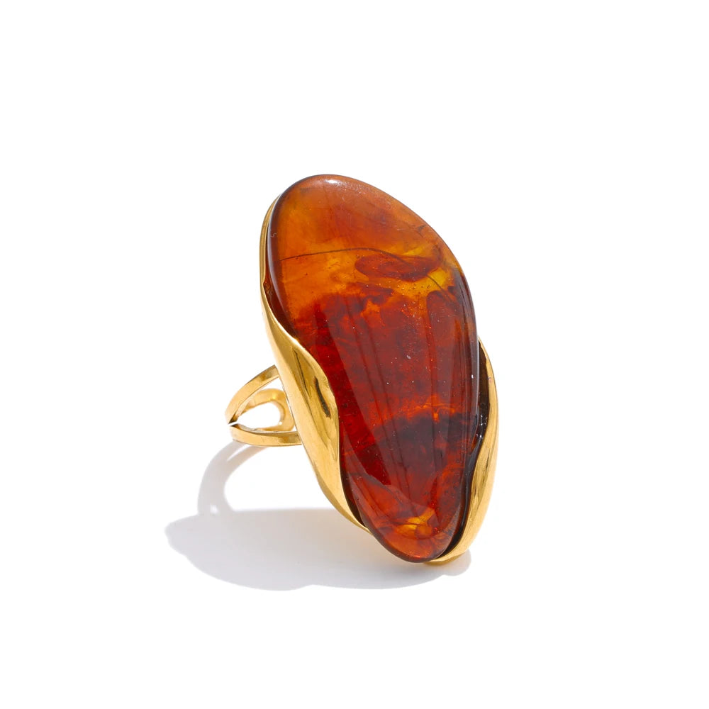 Aurora Stone Sculpted Statement Ring