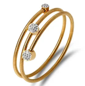 Luxe Geo Crystal Bangle