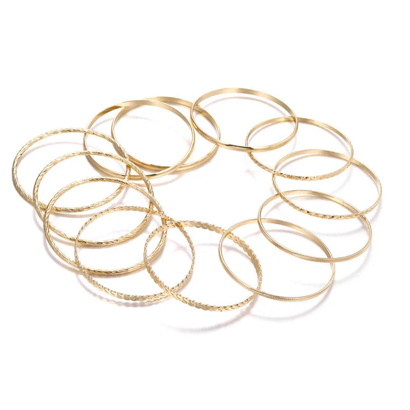 Golden Luxe Bangle Set
