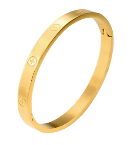 Luxe Geo Crystal Bangle