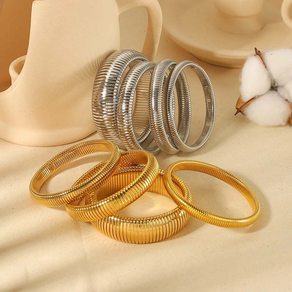 Elegance Flex Steel Bangle Set