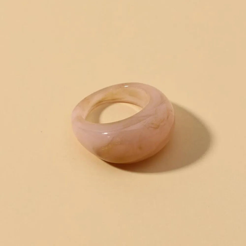 CreamStone Minimalist Dome Ring