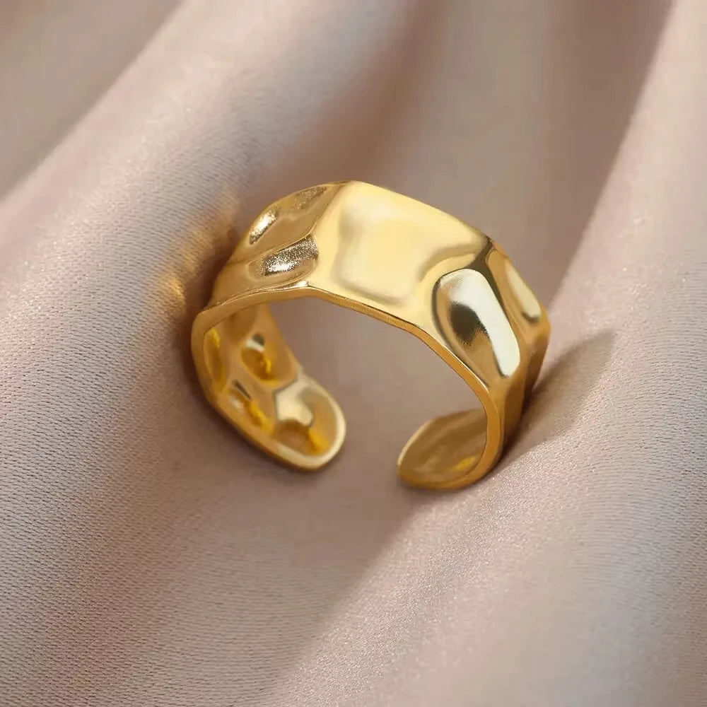 Golden Aura Statement Ring Collection