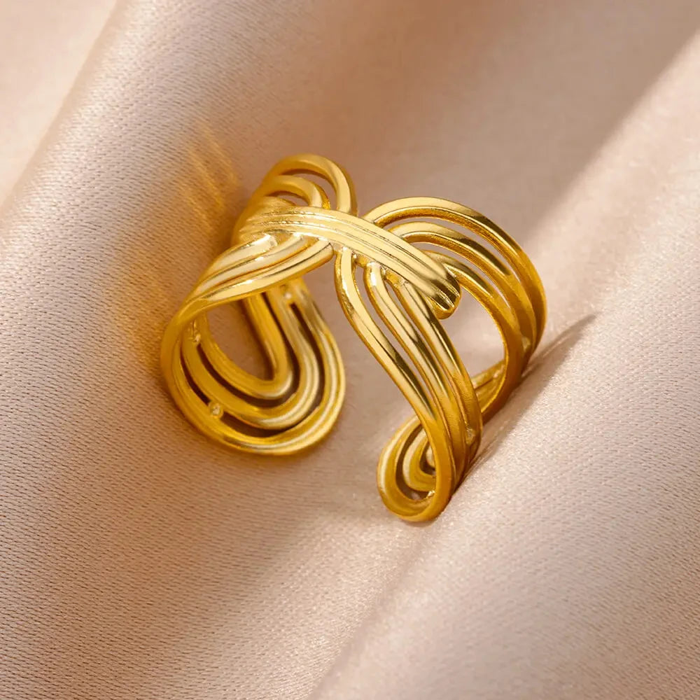 Golden Aura Statement Ring Collection