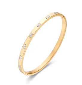 Luxe Five-Stone Crystal Bangle