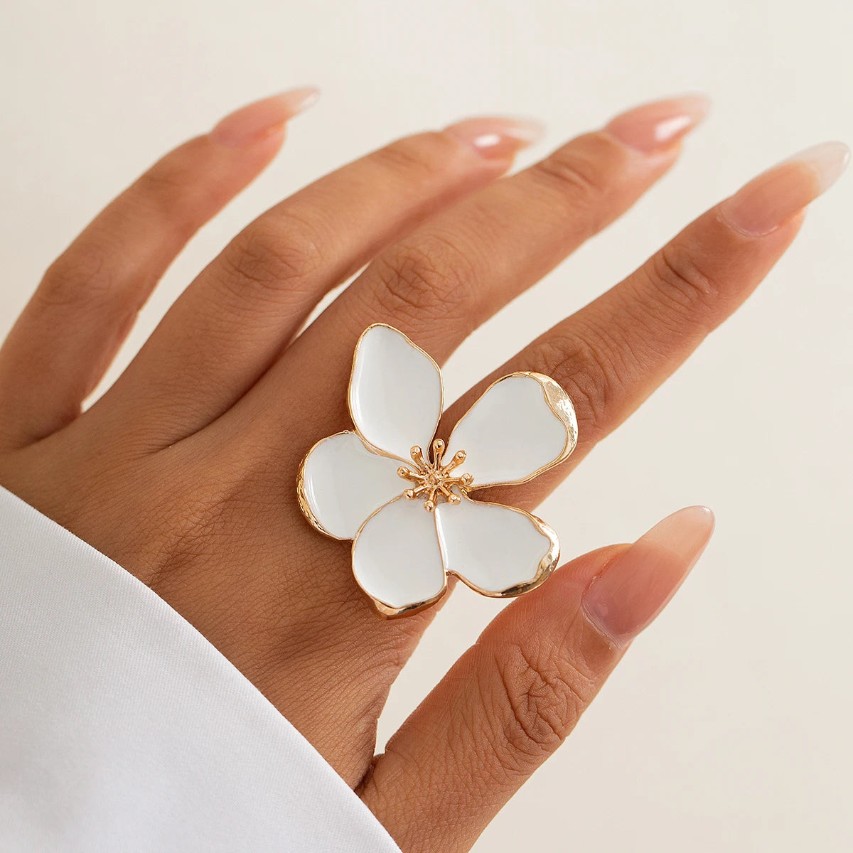 Ivory Bloom Statement Ring