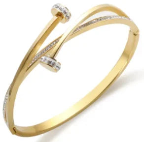 Luxe Geo Crystal Bangle