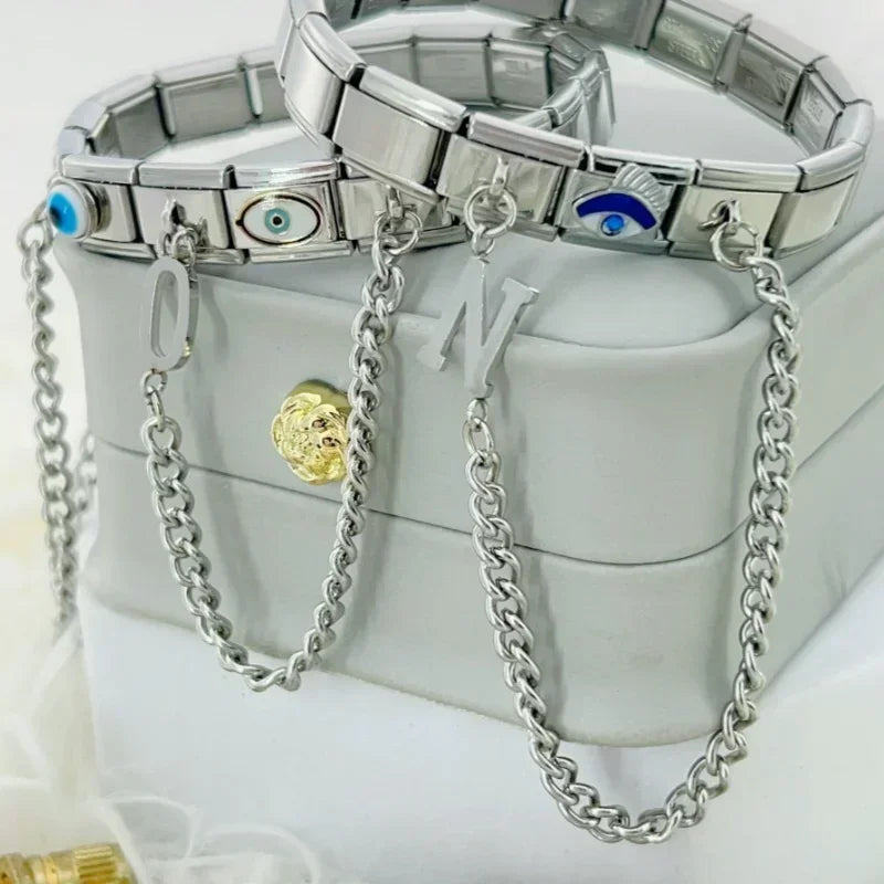 Guardian Link Initial Bracelet