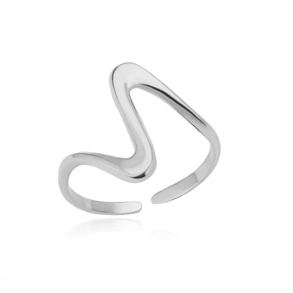 Golden Wave Adjustable Ring Collection