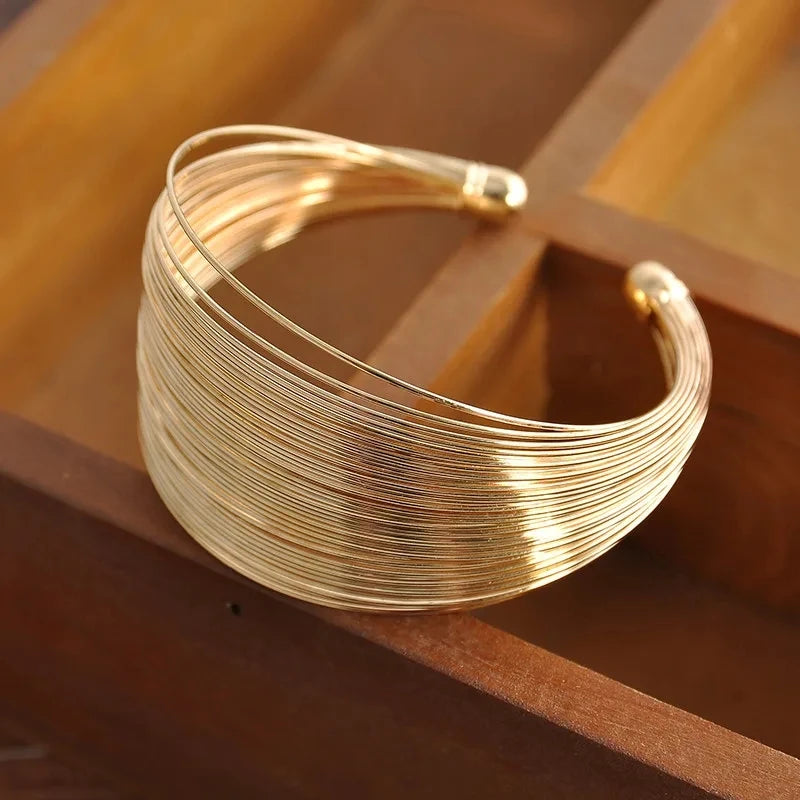 Metallic Harmony Wire Cuff
