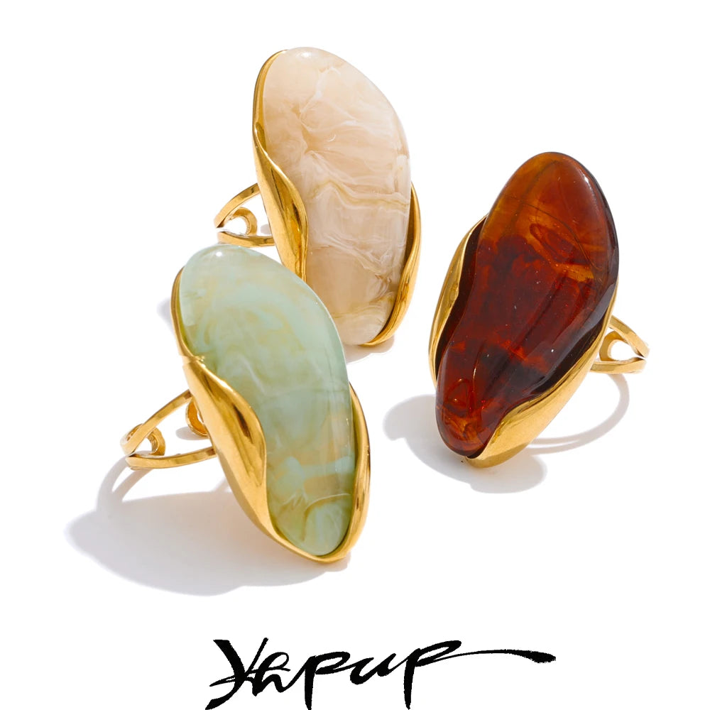 Aurora Stone Sculpted Statement Ring