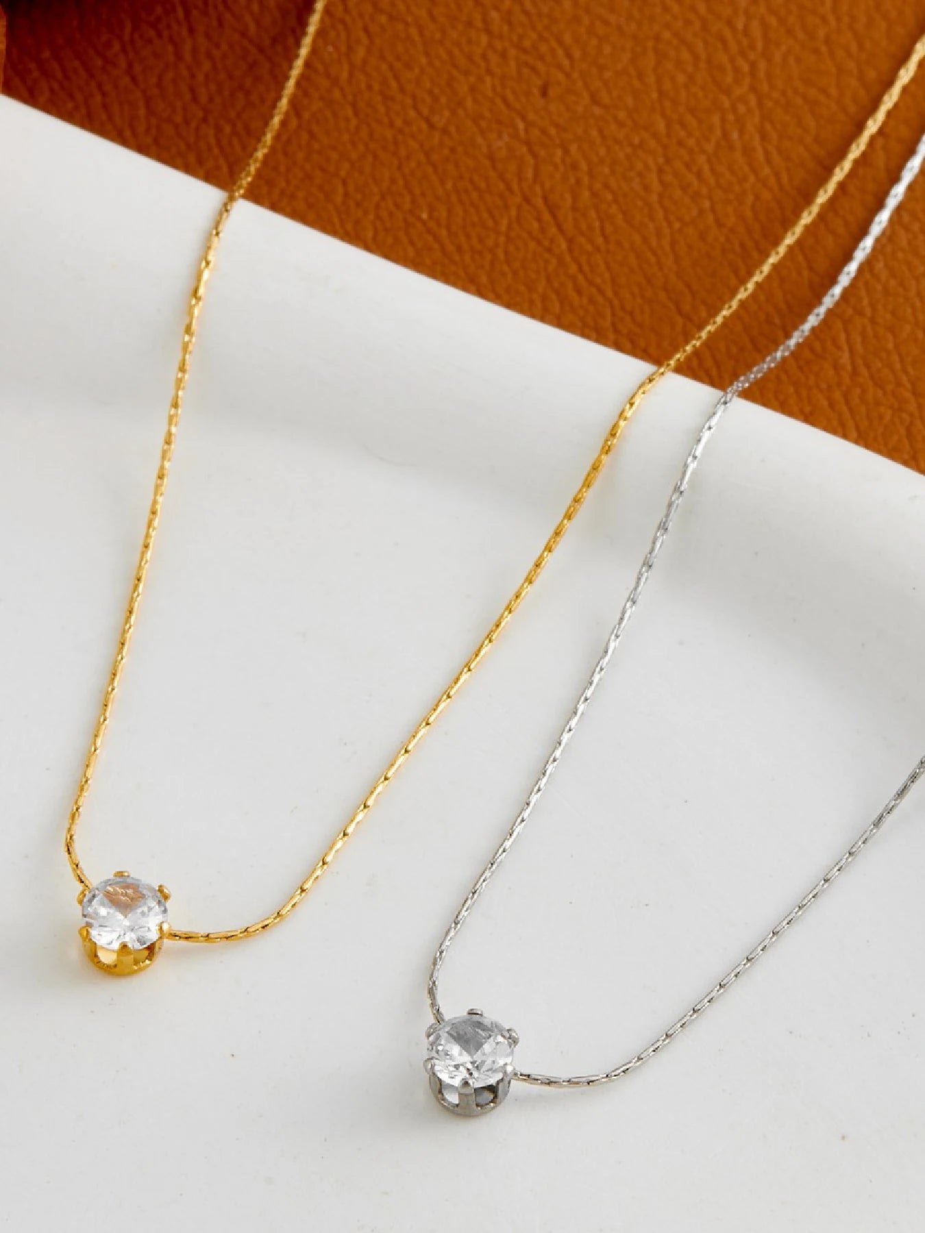 Aurora Solitaire Necklace