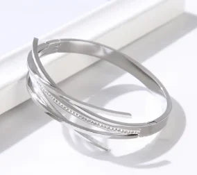 Luxe Geo Crystal Bangle