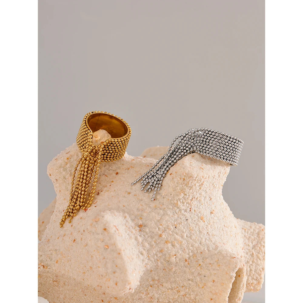 Golden Cascade Statement Cuff