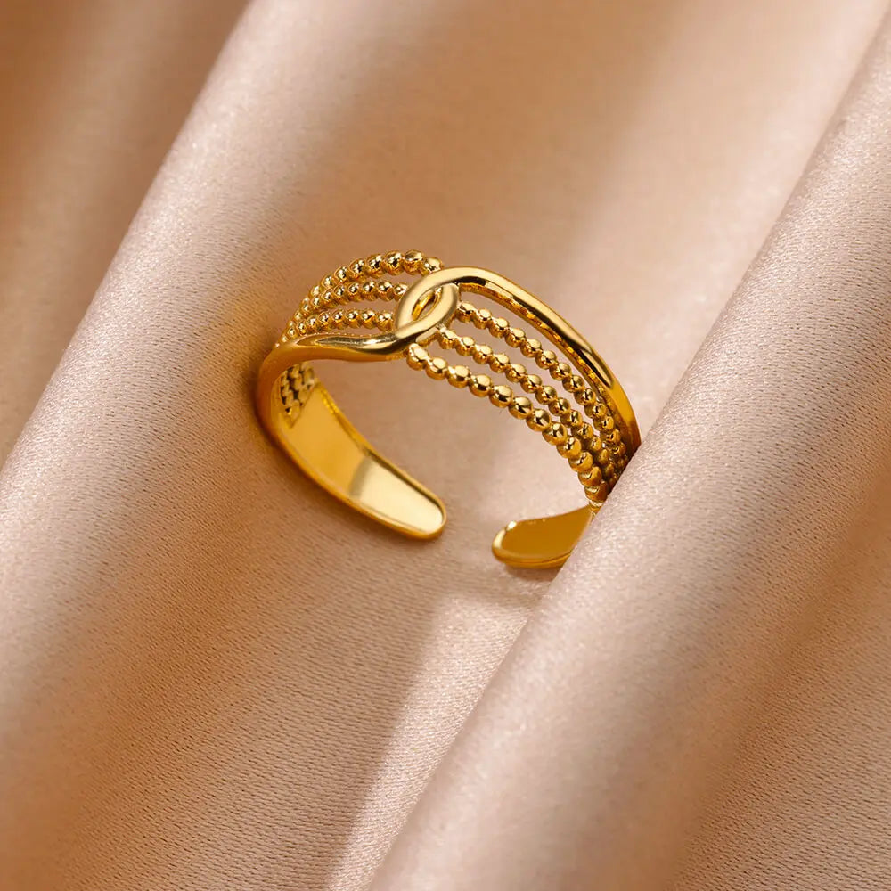 Golden Aura Statement Ring Collection