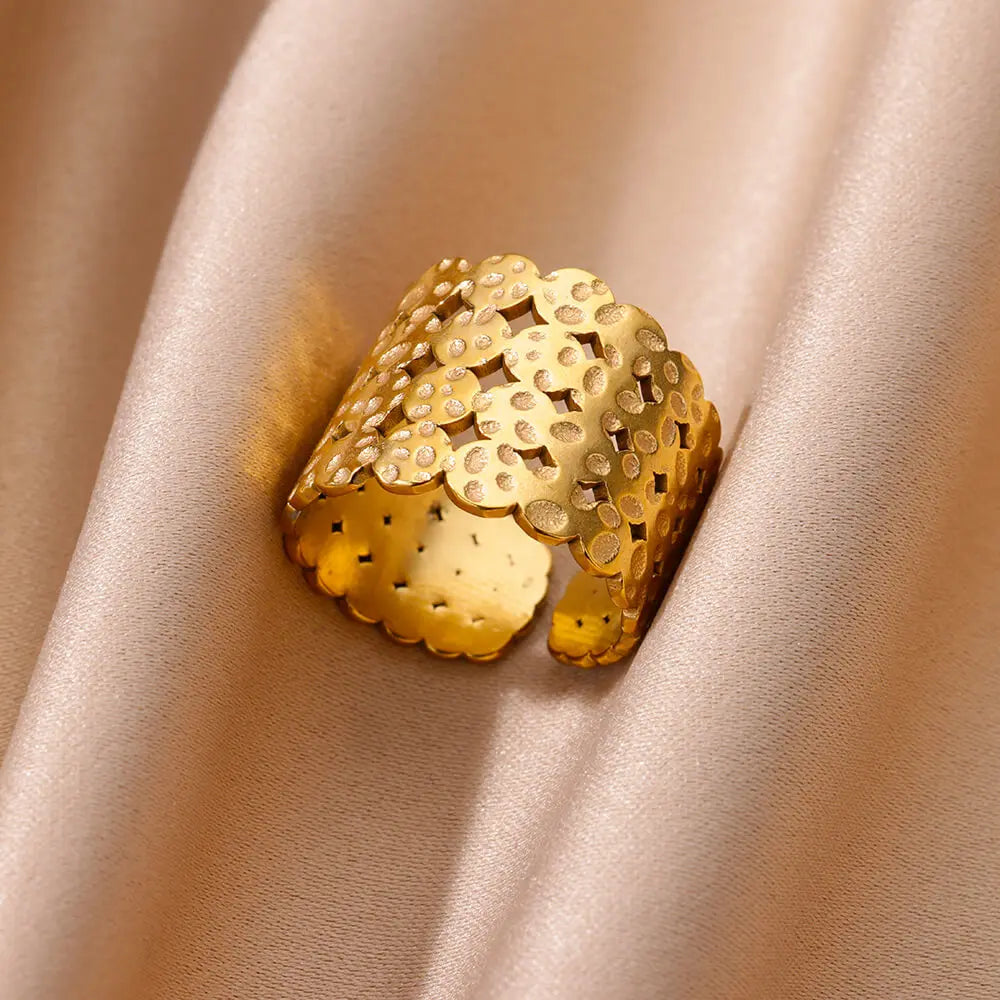 Golden Aura Statement Ring Collection