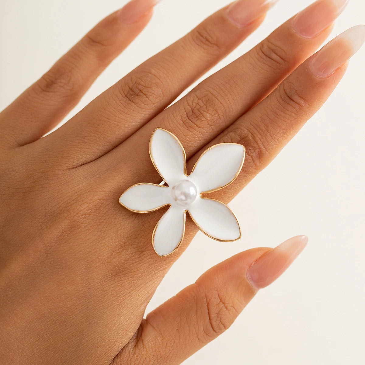 Ivory Bloom Statement Ring