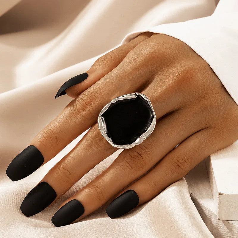 Obsidian Eclipse Statement Ring