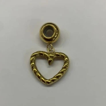 Golden Heart Charm Link Bracelet