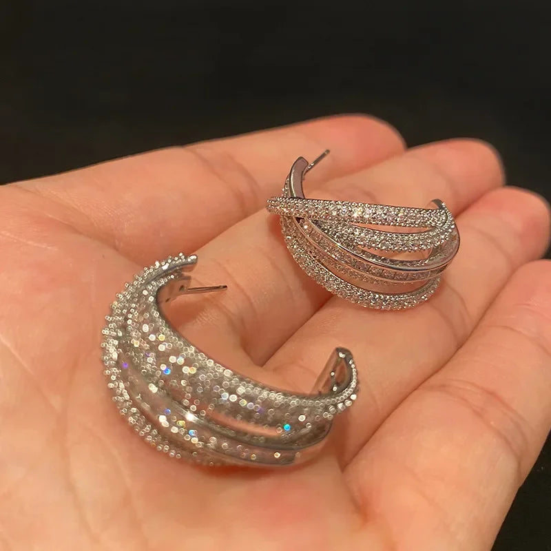 Crystal Wave Luxe Earrings