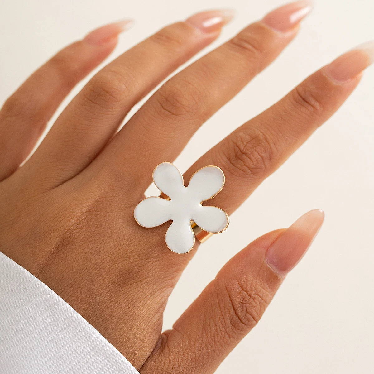 Ivory Bloom Statement Ring