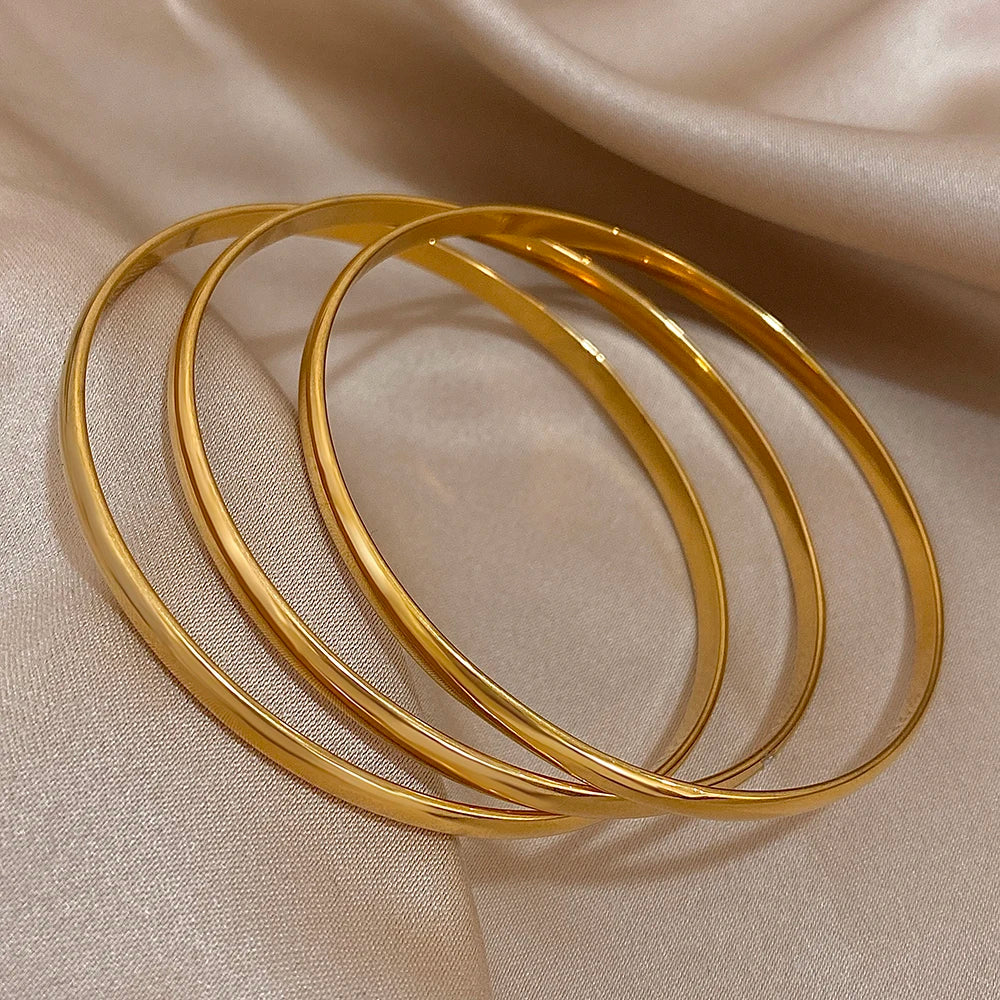 Golden Elegance Classic Bangles