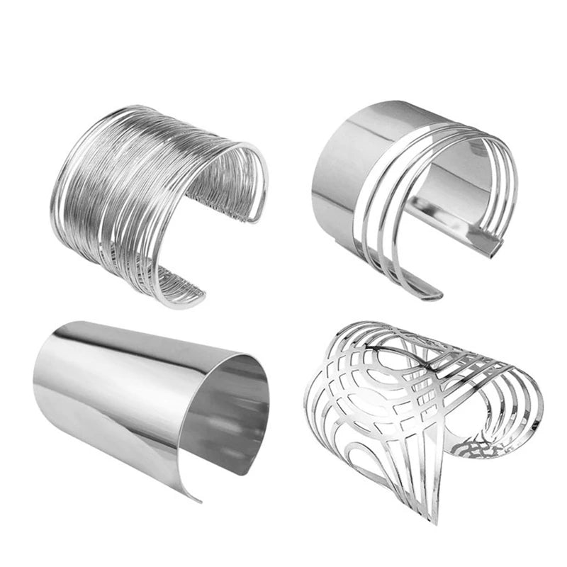 Aurora Sculpted Gold Cuff Set