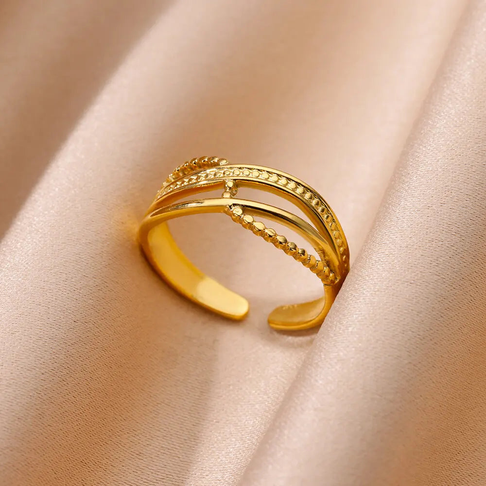 Golden Aura Statement Ring Collection