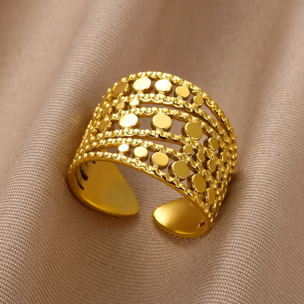 Golden Aura Statement Ring Collection