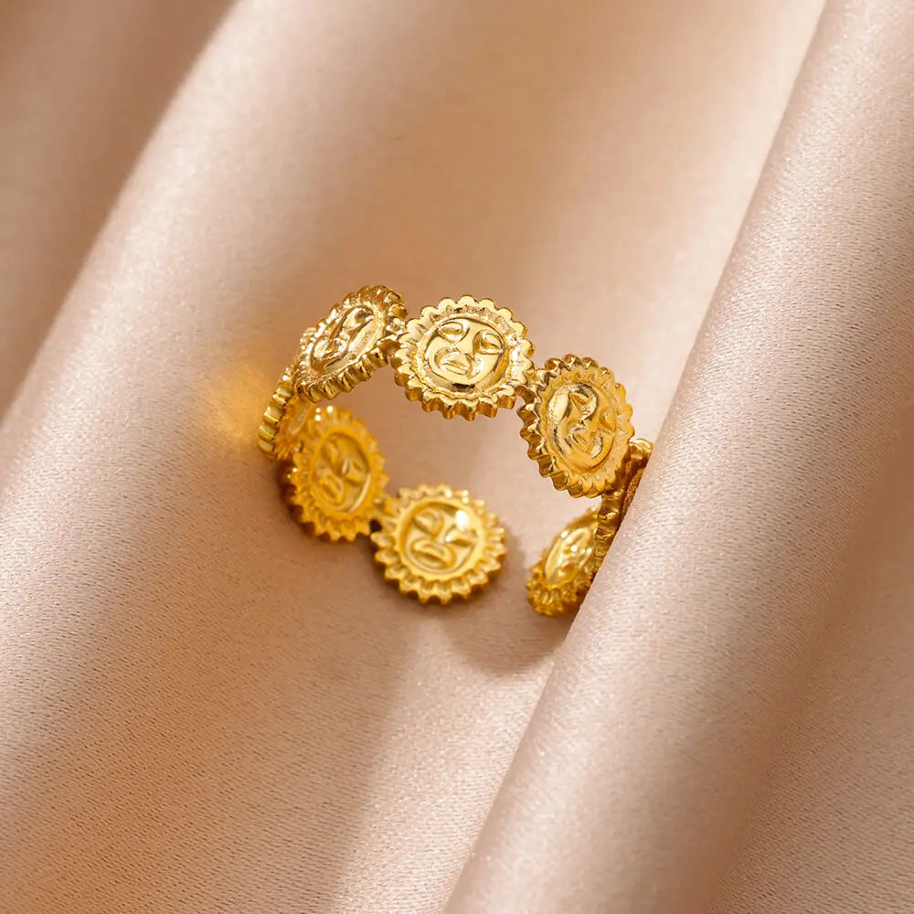 Golden Aura Statement Ring Collection
